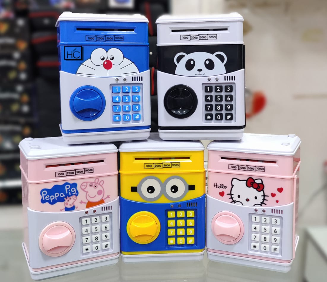 Atm mobile bank - Children Cartoon Music Automatic Roll Money Password Save Money Piggy Bank