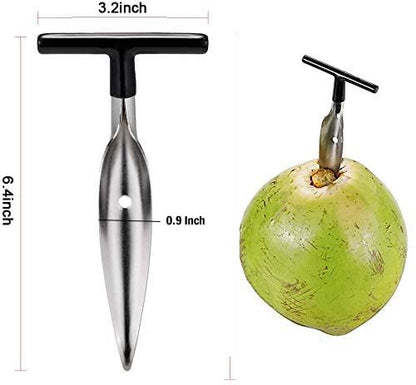 Stainless Steel Coconut Opener Tool, Coconut Driller, Coconut Opener Machine, Opener Knife, Coconut Water Opener-(6.4 X 3.2 X 0.9 in) (Pack- 1)