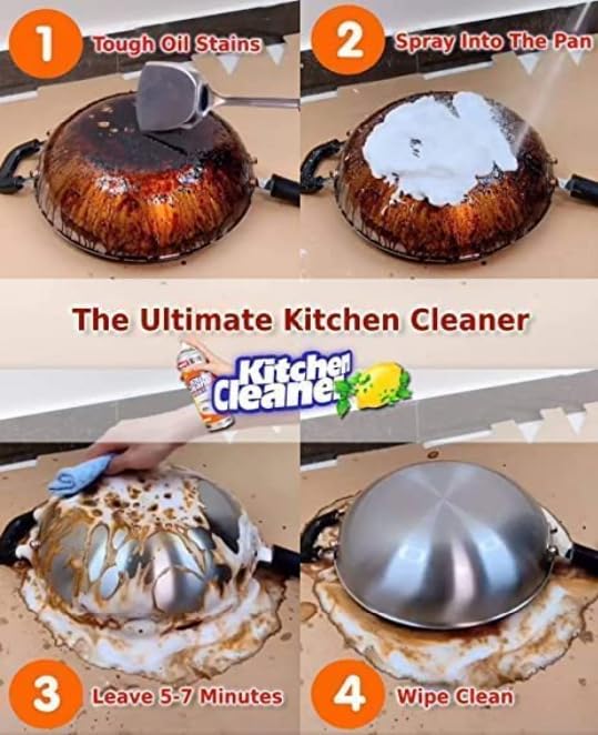 Multipurpose Bubble Foam Cleaner Kitchen Cleaner Spray Oil & Grease Stain Remover Chimney Cleaner Spray Bubble Cleaner All Purpose Foam Degreaser Spray (500 Ml)