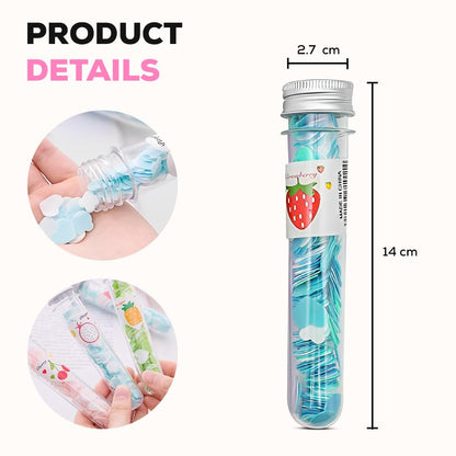 HMORA Disposable Paper Soap Tube, Mixed Fragrance Paper Soap Sheets, Flower Design, Compact and Portable, Gentle on All Skin Types, Dissolves Easily, Hygienic and Travel-Friendly