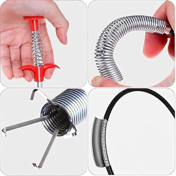 Alloy Steel Drain Cleaning Pipe – 160 cm Flexible Hair Catcher Tool