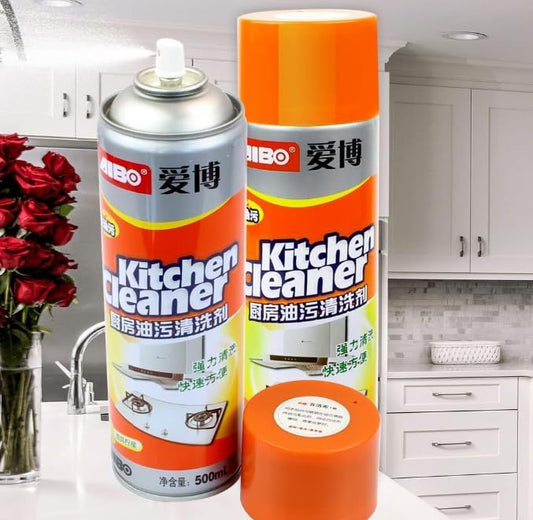 Multipurpose Bubble Foam Cleaner Kitchen Cleaner Spray Oil & Grease Stain Remover Chimney Cleaner Spray Bubble Cleaner All Purpose Foam Degreaser Spray (500 Ml)