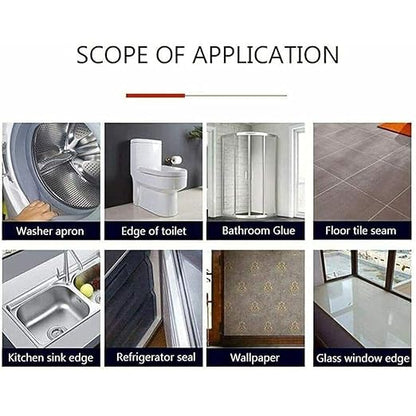 Tiles Gap Filler Waterproof Silicone Sealant Crack Seal Agent White Cement Paste Tube Grouting Paste For Wall Repair, Bathroom Tiles Window Sink Gaps Wall Crack Repair Silicone Gel (180 ML)