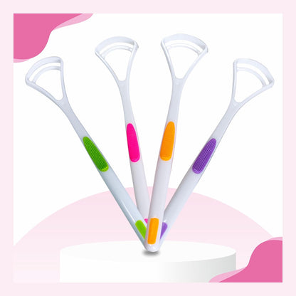 plastic tongue cleaner Fights Bad Breath & Oral Health Care Improved Taste Sense for fresh people of india for adult & children Flexible Handle Easy to Use