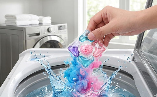 5-in-1 Laundry Detergent Pods - Multi-Chamber Capsules for Front & Top Load Washing Machines - Deep Stain Remover, Fabric Softener & Long-Lasting Fragrance - High Efficiency