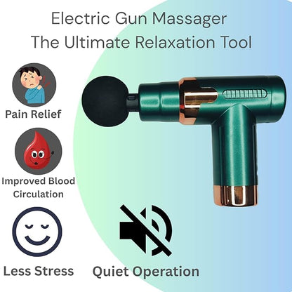 Mini Smart Fascial Gun – Portable Deep Tissue Massage Gun for Muscle Relaxation, Pain Relief & Recovery | Quiet, Rechargeable & Lightweight Massager for Home, Gym & Travel