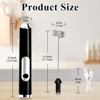 Electric Milk Frother & Coffee Whisker – Dual Spring Handheld Blender