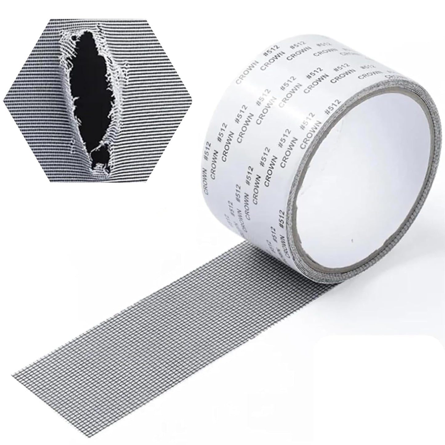 HMORA Mosquito net Patch Repair Tape, Window Screen Repair Tap, Strong Adhesive & Waterproof Window Mosquito net Covering Mesh Tape for Door Tears Holes Screen Patch Repair