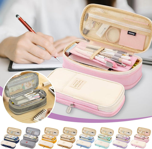 Hmora Large Storage Pencil Case Big Capacity Pencil Pouch Organizer Stationery Case for Girls Boys Students College School Office Pen Pencil Box Office Pencil Pouch Aesthetic Pen Pencil case