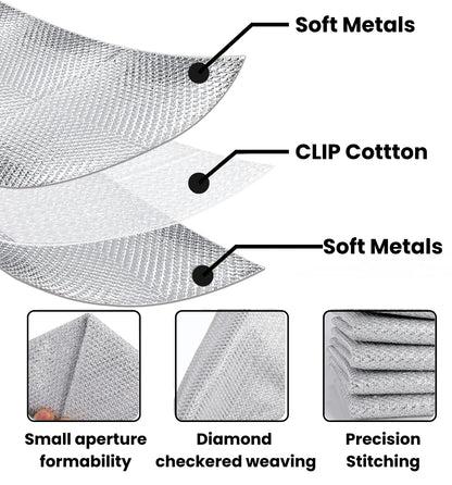 Hmora (25 Pack) Non-Scratch Wire Dishcloth, Steel Scrubber for Utensils Cleaning, Multipurpose Wet and Dry Cleaning Dish Wash Cloth Scrubber for Washing Dishes, Sinks, Counters