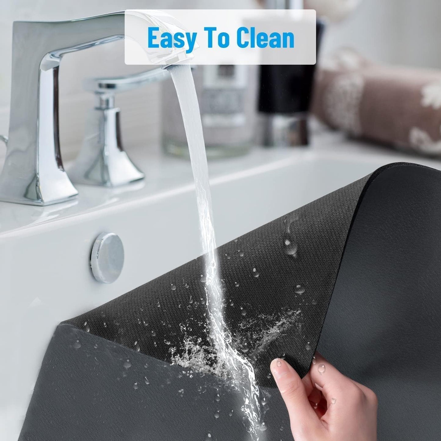 HMORA Dish Dry Mat | Microfiber Home Drying Mat | Reversible Mat | Kitchen Absorbent Mat for Kitchen, Home, Office and Laundry | (30 x 40cm)