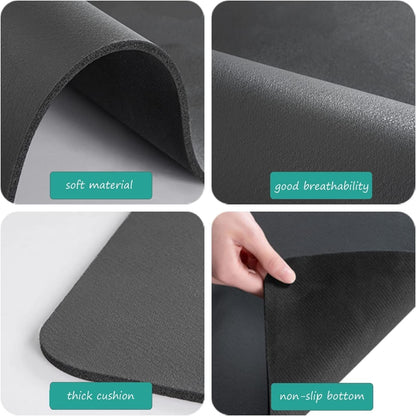 HMORA Dish Dry Mat | Microfiber Home Drying Mat | Reversible Mat | Kitchen Absorbent Mat for Kitchen, Home, Office and Laundry | (30 x 40cm)