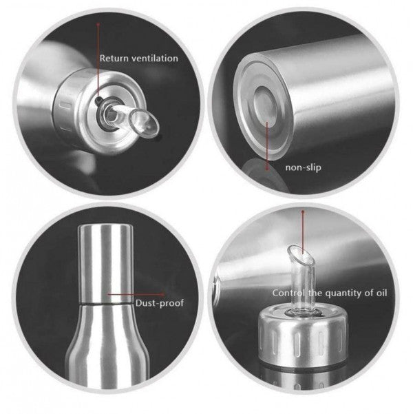 HMORA Premium Stainless Steel Oil Dispenser – 1L Capacity