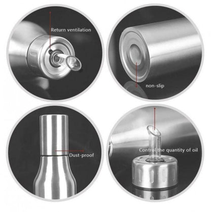 HMORA Premium Stainless Steel Oil Dispenser – 1L Capacity