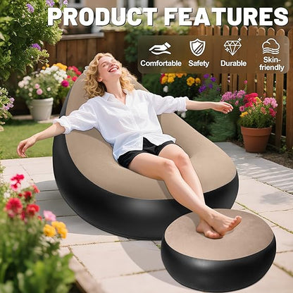 INFLATABLE SOFA WITH HAND PUMP