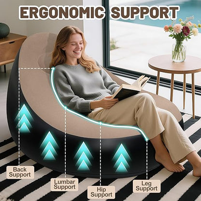 INFLATABLE SOFA WITH HAND PUMP