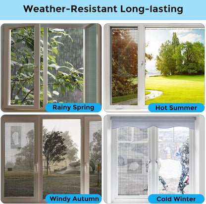 HMORA Mosquito net Patch Repair Tape, Window Screen Repair Tap, Strong Adhesive & Waterproof Window Mosquito net Covering Mesh Tape for Door Tears Holes Screen Patch Repair