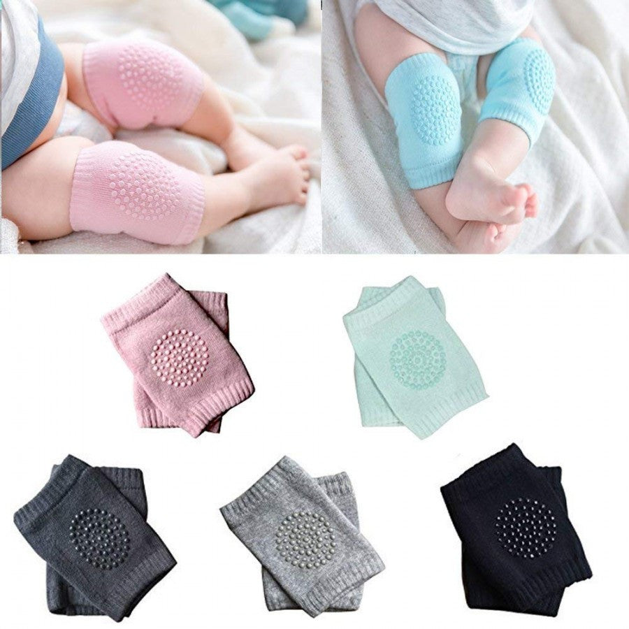 HMORA Knee Pads | Toddlers, Baby Elbow & Knee Protector, Anti-Slip Silicone Dots, Knee Support for Crawling & Walking, Soft, Stretchable, Breathable Leg Warmers (Multi-Colour)