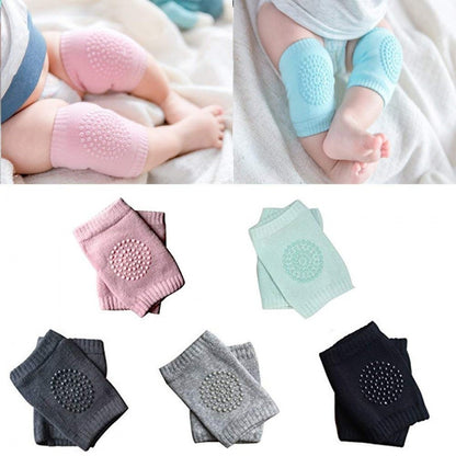 HMORA Knee Pads | Toddlers, Baby Elbow & Knee Protector, Anti-Slip Silicone Dots, Knee Support for Crawling & Walking, Soft, Stretchable, Breathable Leg Warmers (Multi-Colour)