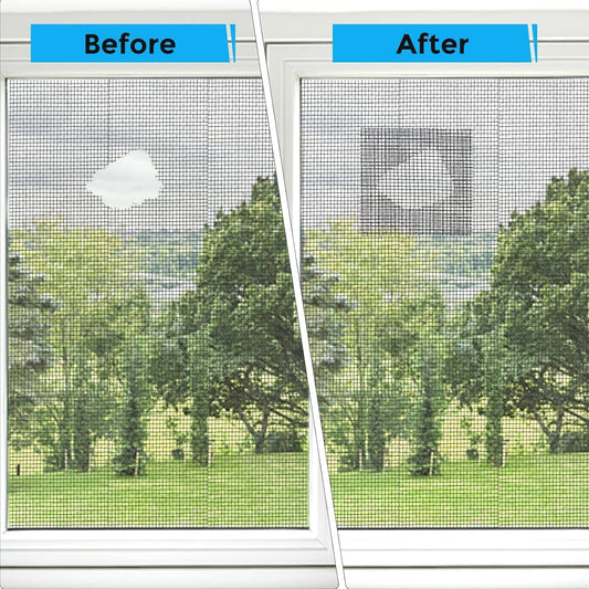 HMORA Mosquito net Patch Repair Tape, Window Screen Repair Tap, Strong Adhesive & Waterproof Window Mosquito net Covering Mesh Tape for Door Tears Holes Screen Patch Repair