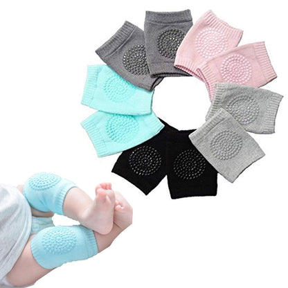 HMORA Knee Pads | Toddlers, Baby Elbow & Knee Protector, Anti-Slip Silicone Dots, Knee Support for Crawling & Walking, Soft, Stretchable, Breathable Leg Warmers (Multi-Colour)