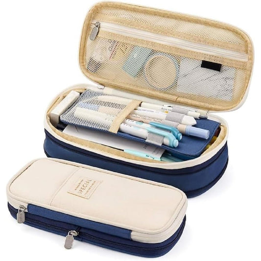Hmora Large Storage Pencil Case Big Capacity Pencil Pouch Organizer Stationery Case for Girls Boys Students College School Office Pen Pencil Box Office Pencil Pouch Aesthetic Pen Pencil case