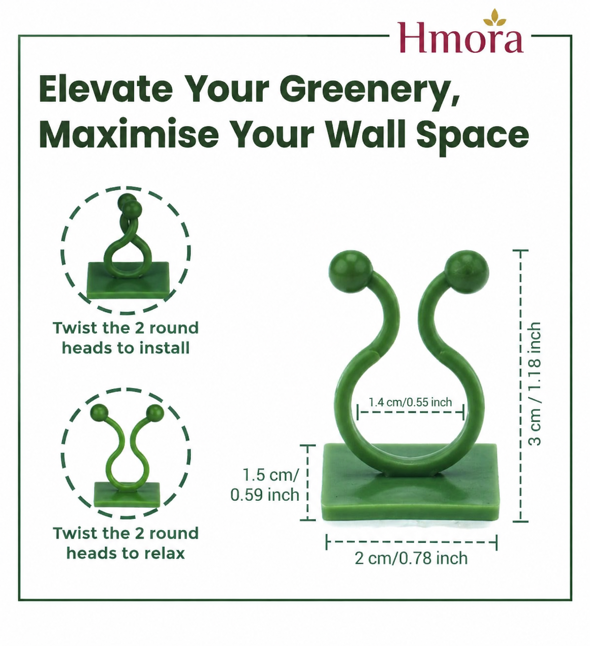HMORA Plant Climbing Wall Clips, with Self-Adhesive, Money Plant Support Clips, Vine Plants Fixing Clips, Invisible Hook Plant Clips for Climbers, Clips, Key Holder, Wires, Ropes