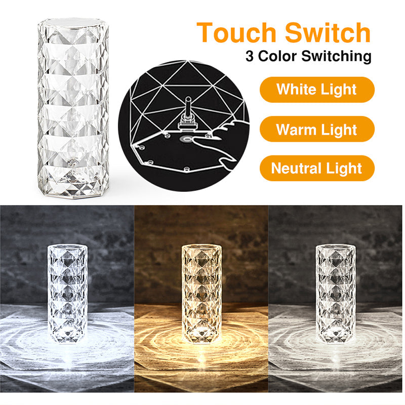 LED CRYSTAL ROSE TOUCH LAMP
