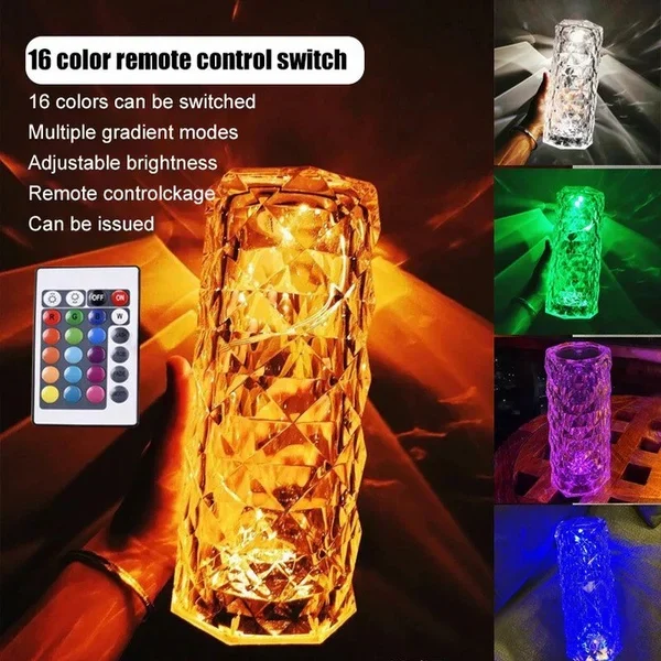 LED CRYSTAL ROSE TOUCH LAMP