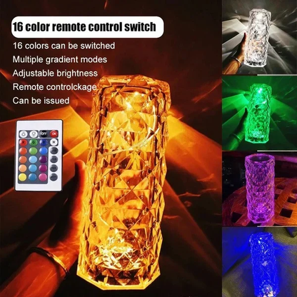LED CRYSTAL ROSE TOUCH LAMP