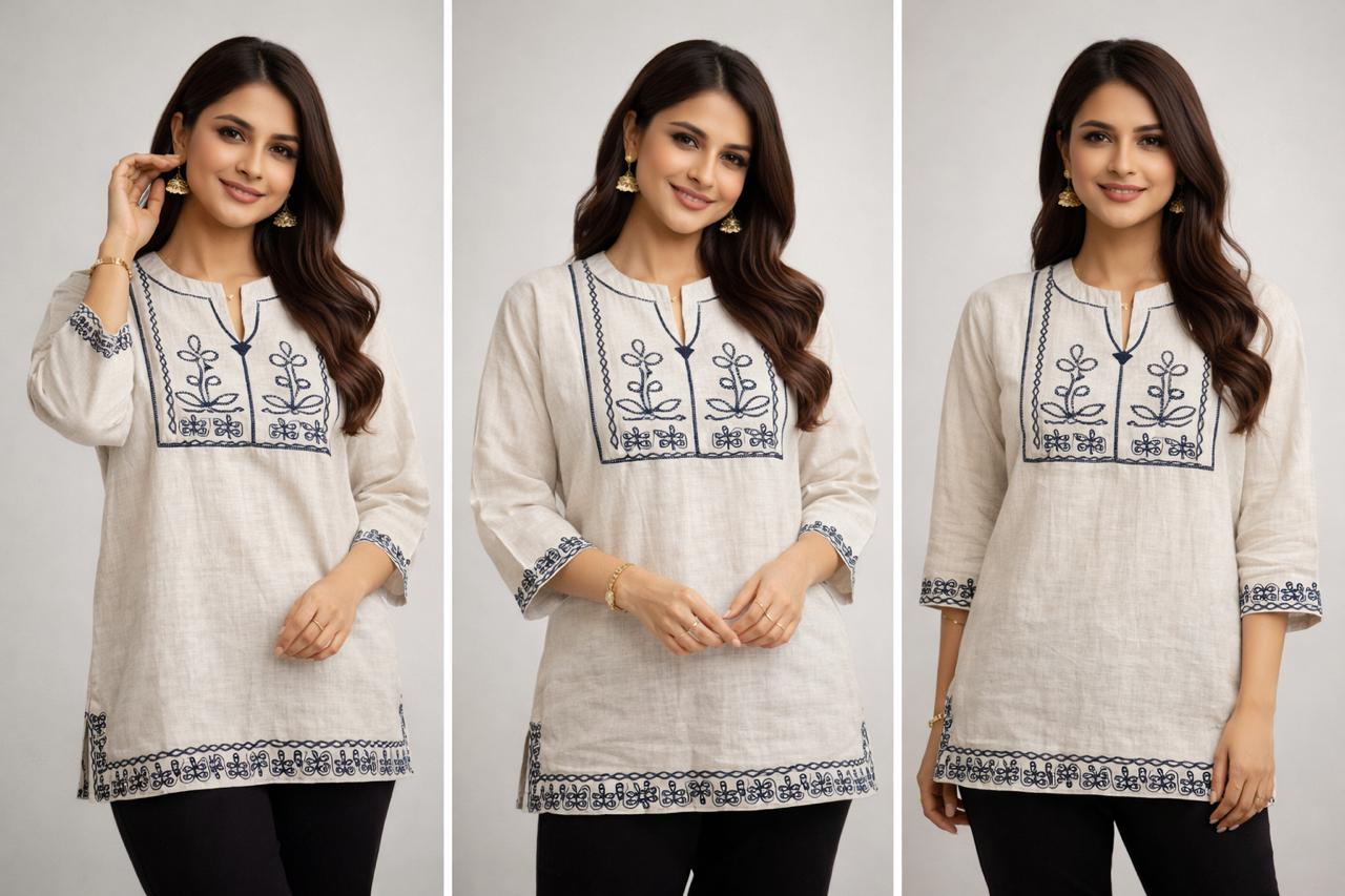 Premium Designer Short Kurti – Dhaboo Cotton