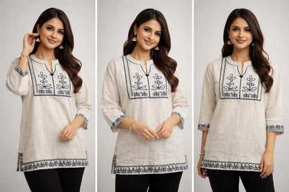 Premium Designer Short Kurti – Dhaboo Cotton