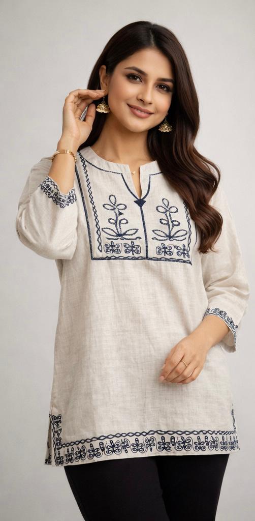 Premium Designer Short Kurti – Dhaboo Cotton