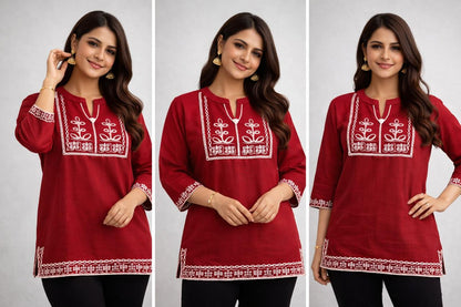 Premium Designer Short Kurti – Dhaboo Cotton