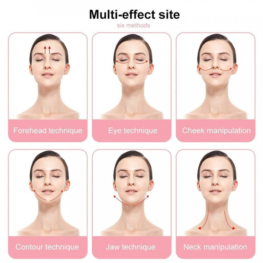 HMORA Facial Massager Jade Roller & Gua Sha Tool Natural Himalayan Stone for Face Neck Healing Skin Wrinkles & Serum Application