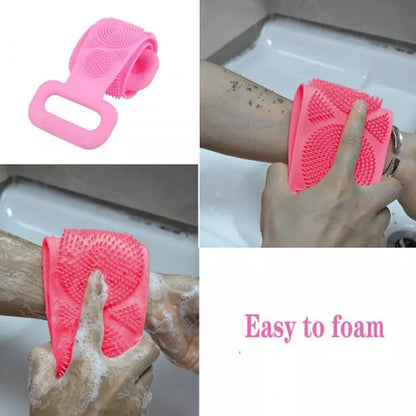 Hmora Silicone Back Scrubber Belt for Bath | Large Exfoliating Body Scrubbers for Men & Women | Dual-Sided, Stretchable, Quick-Dry | Reusable Shower Belt for Deep Cleaning