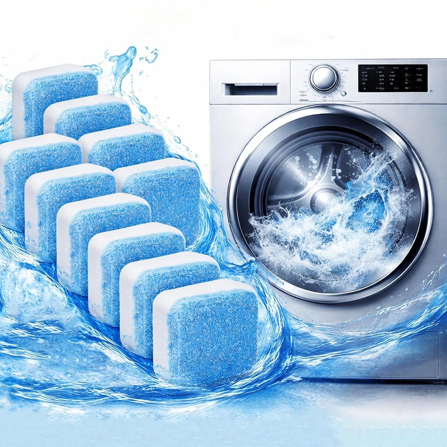 Hmora Washing Machine Cleaner Tablets – Removes Odor, Limescale & Residue for Deep Drum Cleaning (PC 24)