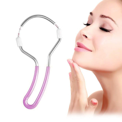 HMORA Portable Painless Spring Facial Hair Remover for Women - Threading Tool Epilator for Unwanted Hair on Upper Lip, Chin, Face & Body - Effective Tweezer Stick Plucker