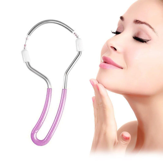 HMORA Portable Painless Spring Facial Hair Remover for Women - Threading Tool Epilator for Unwanted Hair on Upper Lip, Chin, Face & Body - Effective Tweezer Stick Plucker