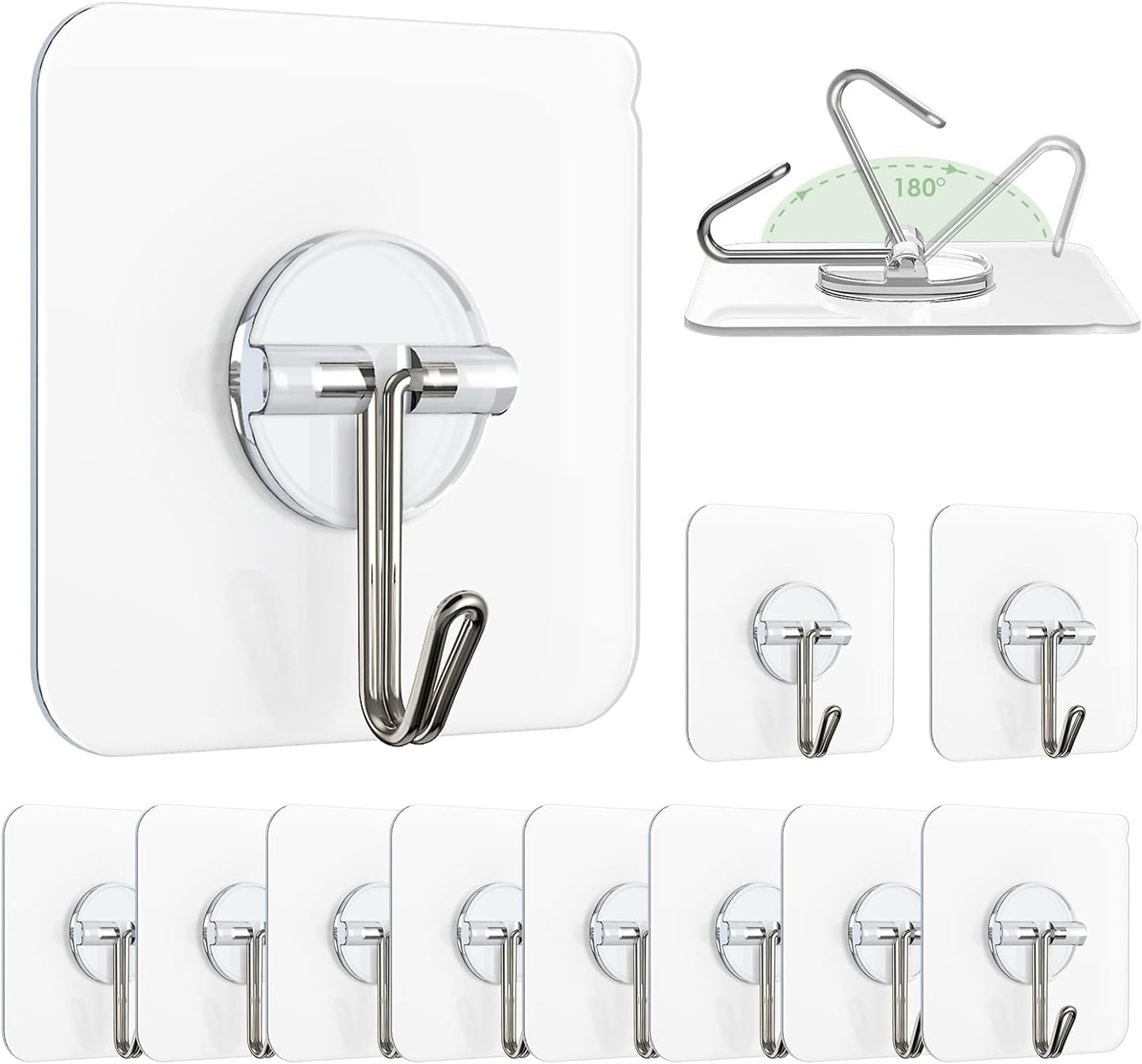 Hmora Flower Adhesive Wall Hooks, Heavy Duty Hooks for Wall Hanging, Strong | Self-Adhesive Sticker Hooks for Walls | Waterproof Wall Hanger Hook for Hanging Coats, Keys, and Heavy Items