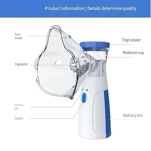 Portable Mesh Nebulizer – Silent & Compact Vaporizer for Adults and Kids