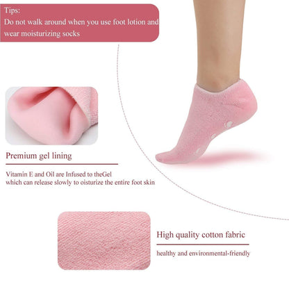 Silicone Moisturizing Heel Socks – Crack Heel Repair & Deep Foot Hydration