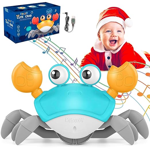 Crawling Musical Crab Toy with LED Lights – Interactive Learning Toy for Kids