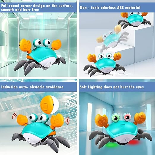 Crawling Musical Crab Toy with LED Lights – Interactive Learning Toy for Kids