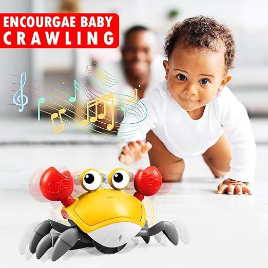 Crawling Musical Crab Toy with LED Lights – Interactive Learning Toy for Kids
