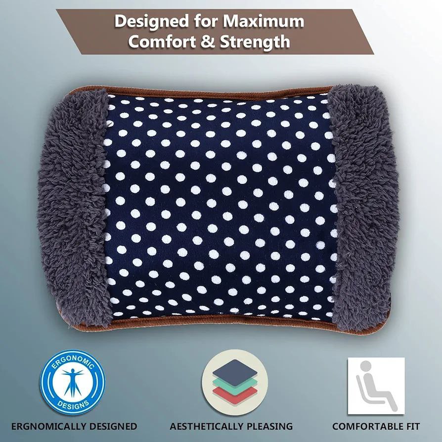 Hot Water Bag BLACK OLIVE® Heating Gel Bag For Pain Relief Electric Hot Pack Electric Heating Pad For Menstrual/Period Cramps/Back/Muscle Pain Men & Women With Charging Cord & HandSleeve (Multicolour)