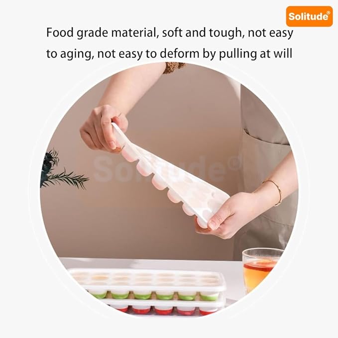 Round Ice Tray Set – Food Grade Silicone Ice Cube Maker (Set of 2)