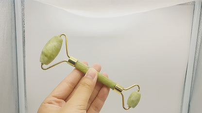 HMORA Facial Massager Jade Roller & Gua Sha Tool Natural Himalayan Stone for Face Neck Healing Skin Wrinkles & Serum Application