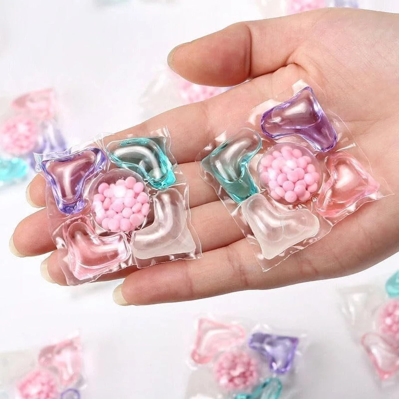 5-in-1 Laundry Detergent Pods - Multi-Chamber Capsules for Front & Top Load Washing Machines - Deep Stain Remover, Fabric Softener & Long-Lasting Fragrance - High Efficiency